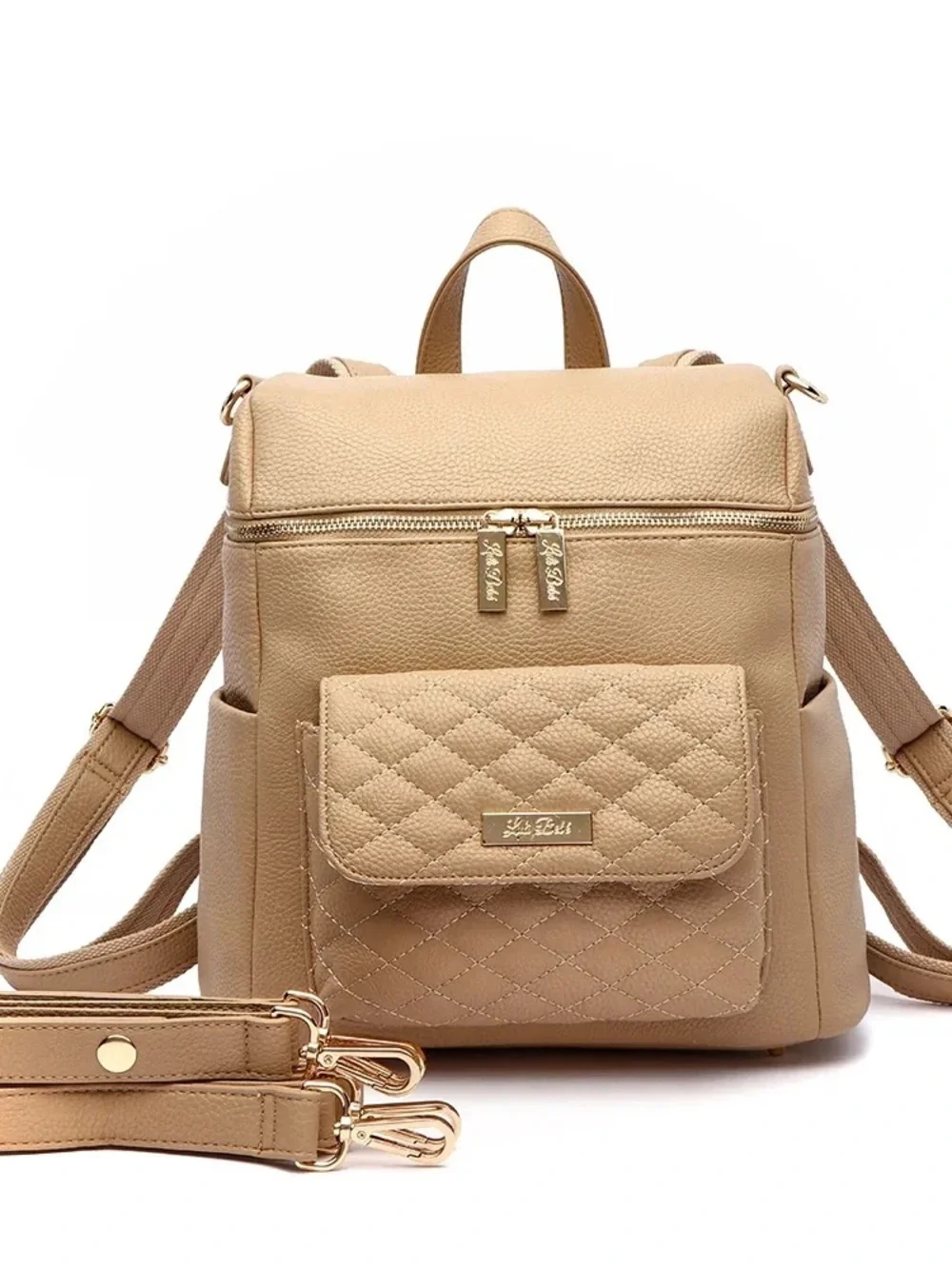 Luli Bebe Petit Monaco Diaper Bag- Latte Brown